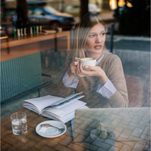Women in Coffee Shop